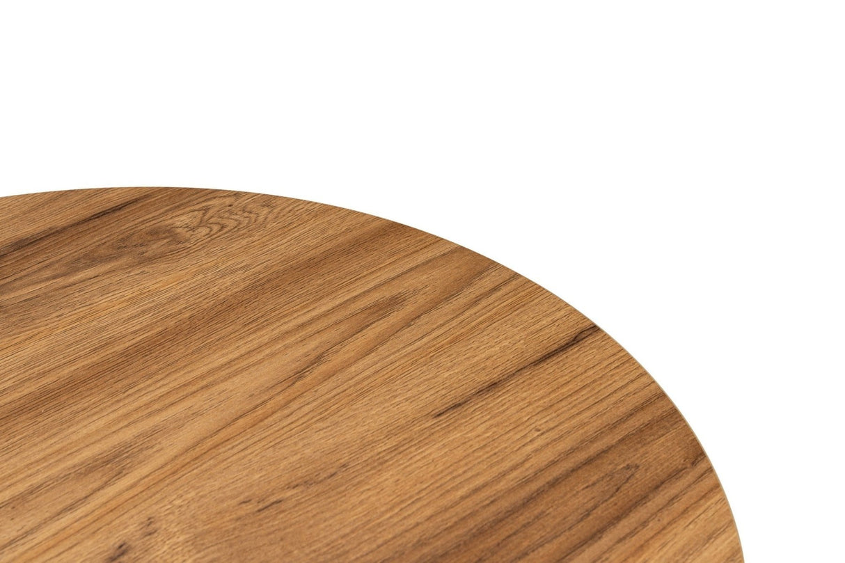 Table basse ovale aspect bois - 120x60 