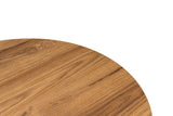 Table basse ovale aspect bois - 120x60 