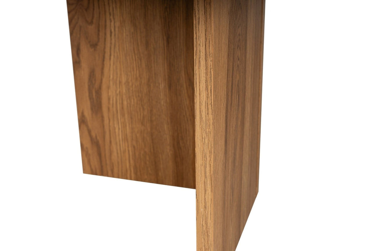 Table basse ovale aspect bois - 120x60 