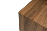Table d'appoint moderne Cube Carré aspect Noyer - 45x45x50 cm 