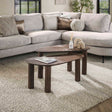Tables basses - Table basse lot de 2 Myla Bois de Teck Bio Marron - Japandi - Dimehouse