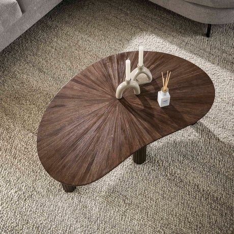 Salontafel Myla Organisch Teakhout Bruin 110 cm