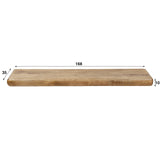 Wandplank Kacie 170 cm mangohout zandkleur