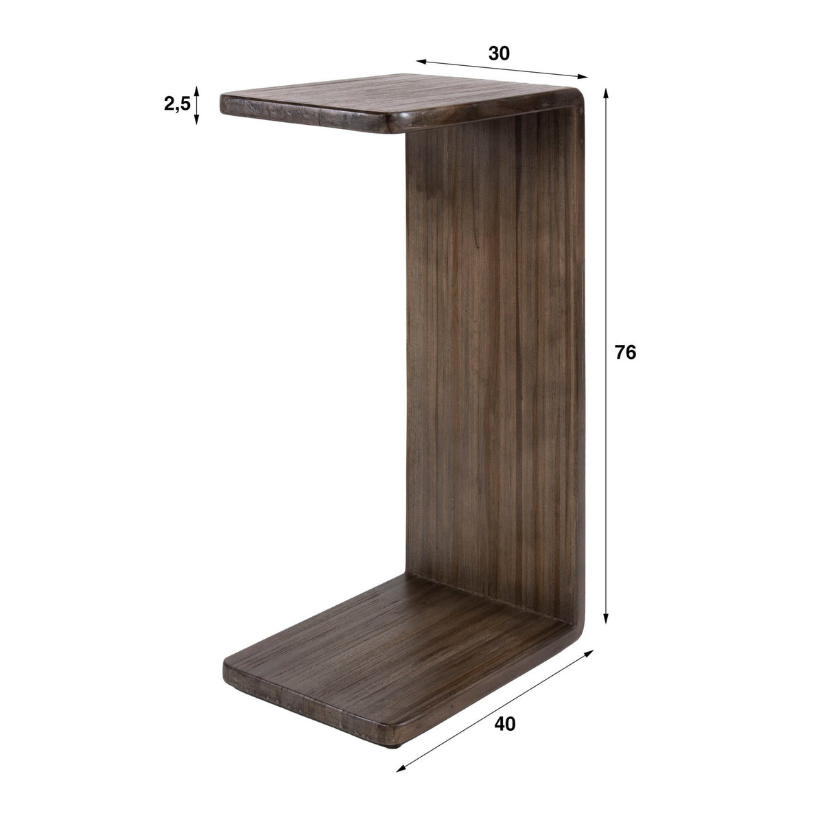 Overzettafel - Overzettafel walnoot bruin teakhout Caro - Dimehouse