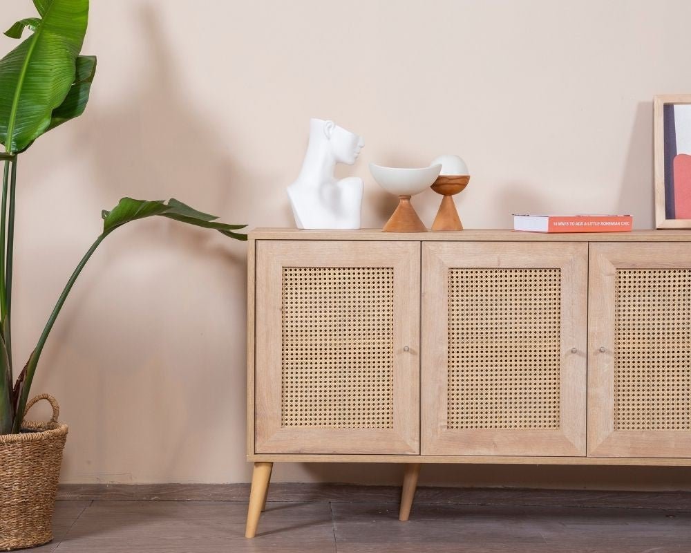 Calvin opbergkast met soft-close 180 cm Eikenlook Melamine gecoat houtcomposiet, MDF