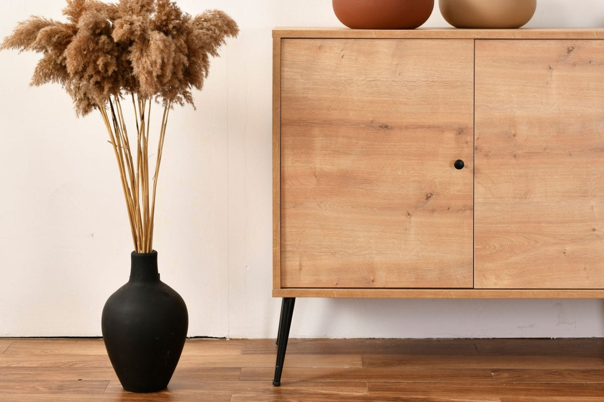 Calvin Opbergkast eikenlook met soft-close 180 cm Melamine gecoat meubelpaneel