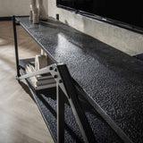 Meuble TV Loek Gris Métal 220 cm 