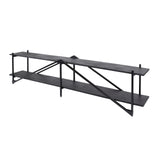 Meuble TV Loek Gris Métal 220 cm 