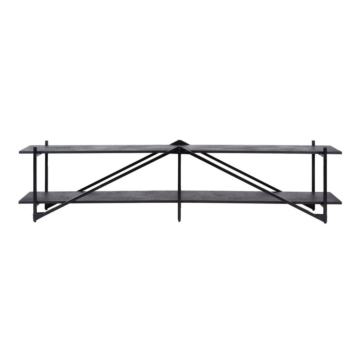 Meuble TV Loek Gris Métal 220 cm 