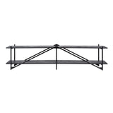 Meuble TV Loek Gris Métal 220 cm 