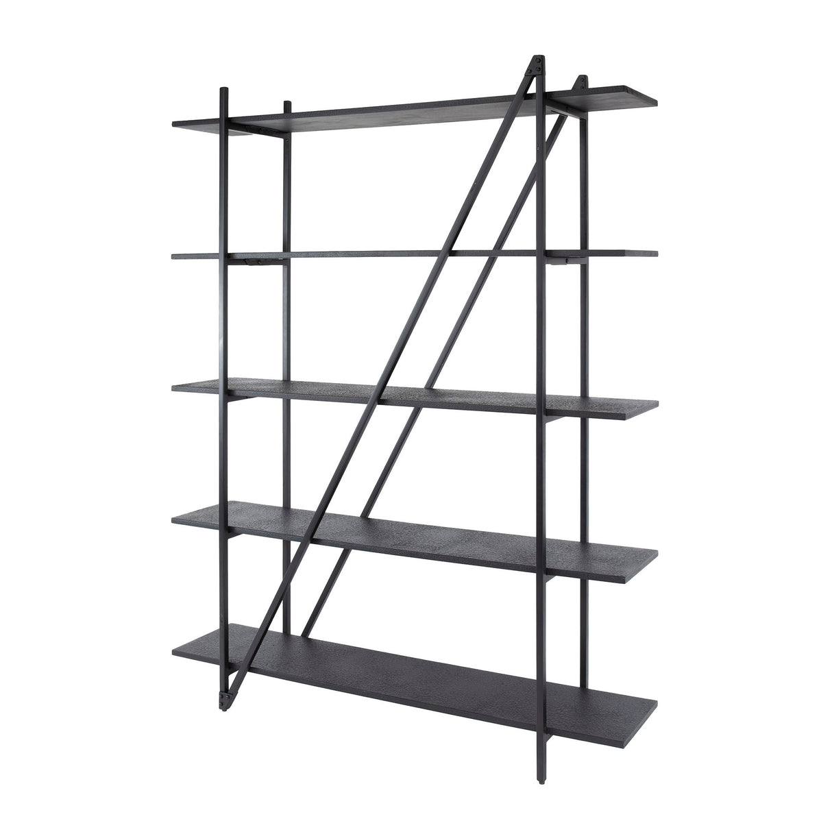 Wandkast Loek 5-laags Metaal Grijs 140 cm