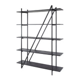 Wandkast Loek 5-laags Metaal Grijs 140 cm