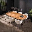 Eettafels - Deens Ovale Eettafel Tavon Acaciahout 215x105 cm - Dimehouse