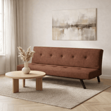 Slaapbank Zoly Bruin Stof 3-Zits  - 180 cm - Zonder armleuningen - Zoly