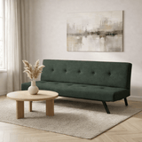 Slaapbanken - Slaapbank Groen Stof 3 - Zits - 180 cm - Zonder armleuningen - Zoly - Dimehouse