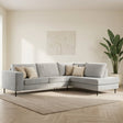 Canapé d'angle 3 places tissu Aspen beige à droite photo d'ambiance dans un intérieur moderne