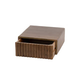 Table de nuit flottant en bois d'acacia drift brown – 1 tiroir 
