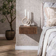 Tables de chevet - Table de chevet flottante Dex Bois d'Acacia Marron Drift 1 tiroir - Dimehouse