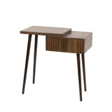 Table de nuit Jax Links - Bois d'acacia Drift Brown - 1 tiroir 