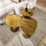 Table d'appoint Nola en Or Antique - 60 cm de haut 
