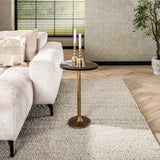Table d'appoint Nola en Or Antique - 60 cm de haut 