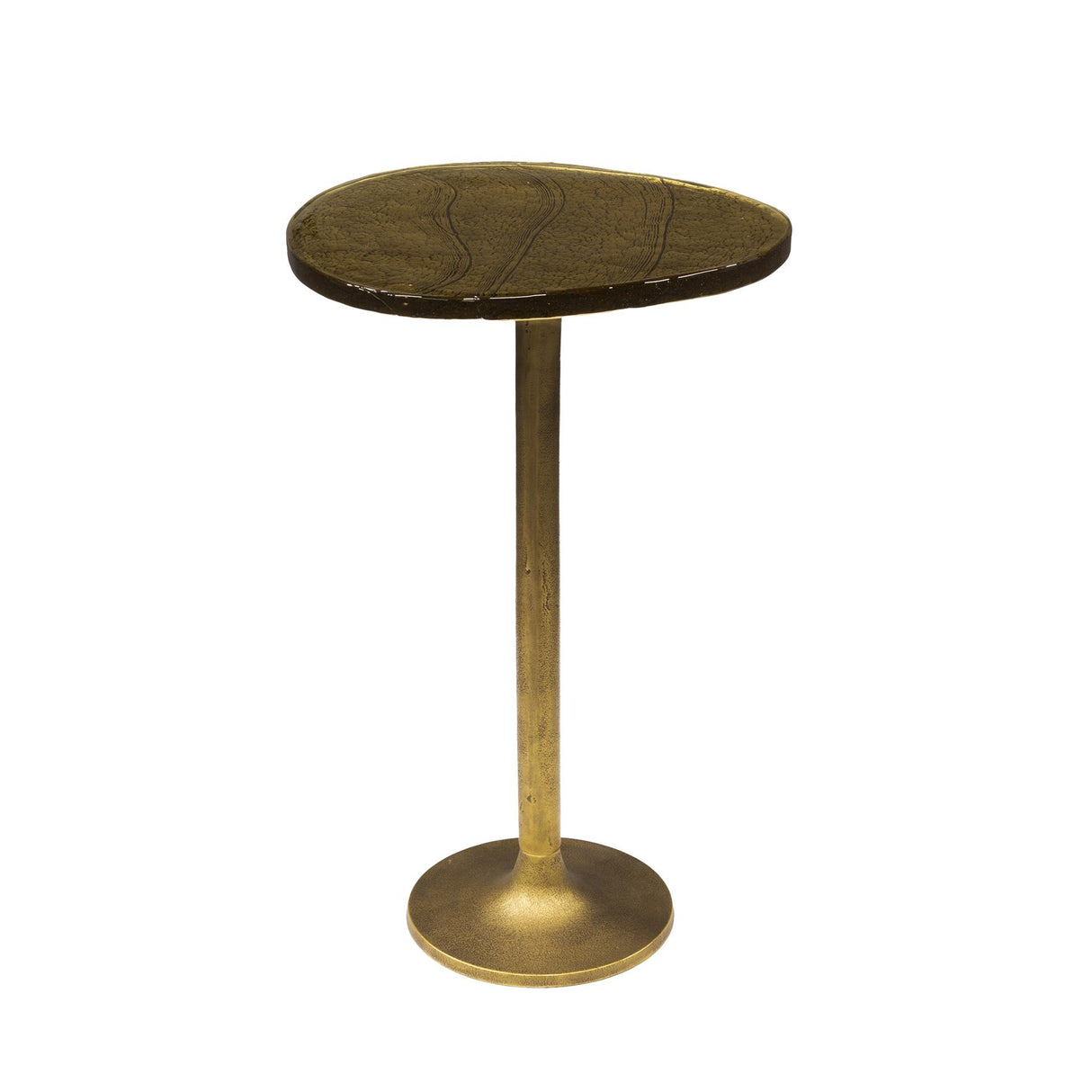 Table d'appoint Nola en Or Antique - 60 cm de haut 