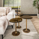 Table d'appoint Aurum S - Métal doré antique (53x42x50 cm) 