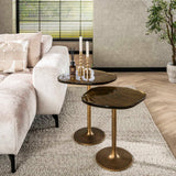 Table d'appoint Aurum S - Métal doré antique (53x42x50 cm) 