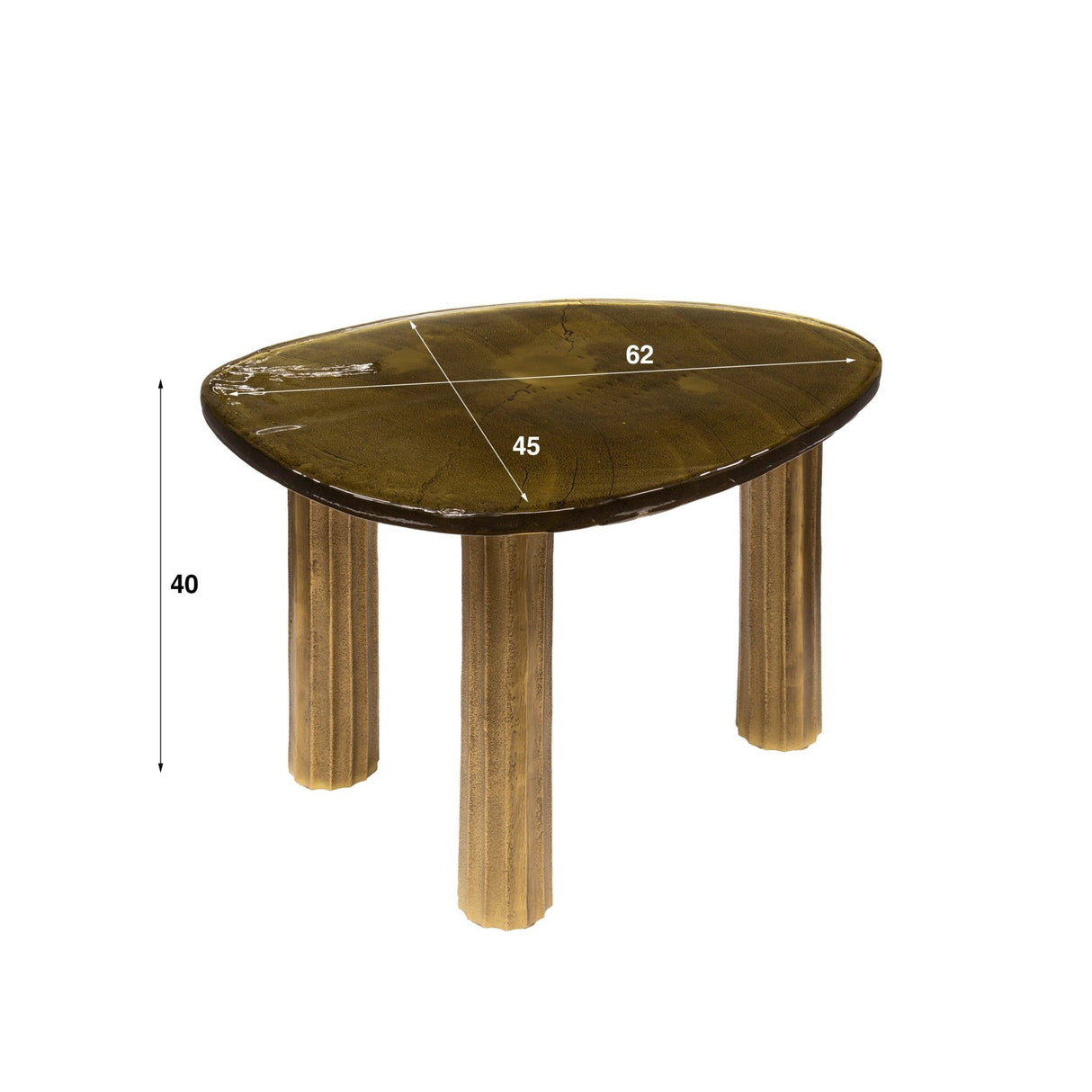 Salontafel Aura M Antiek Goud 62x45 cm