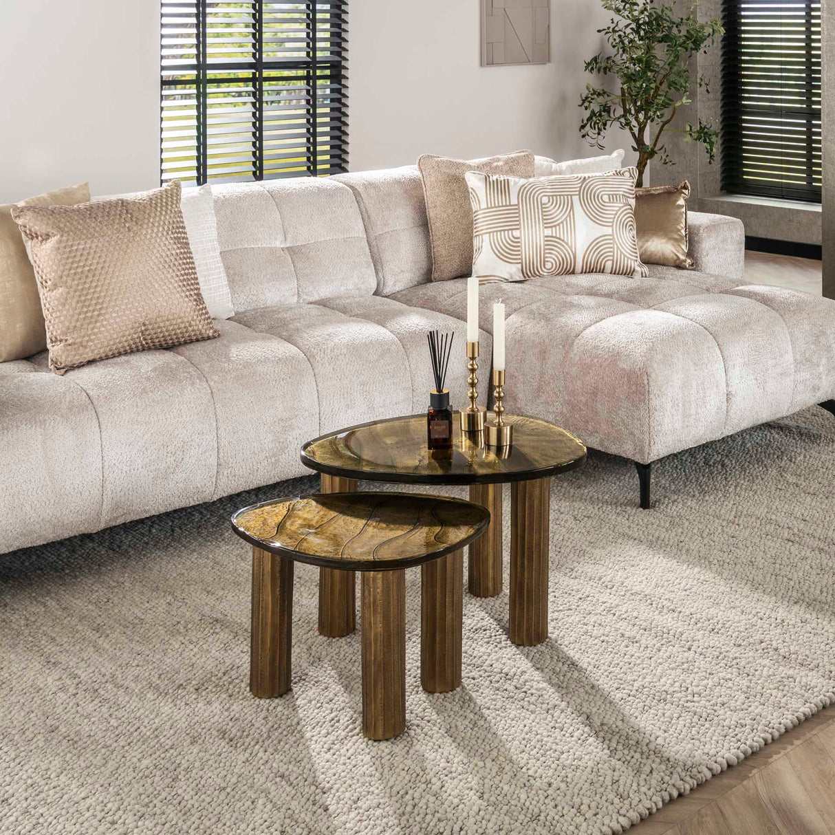 Salontafel Aura M Antiek Goud 62x45 cm