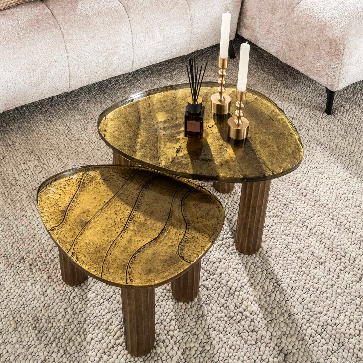 Salontafel Aura M Antiek Goud 62x45 cm