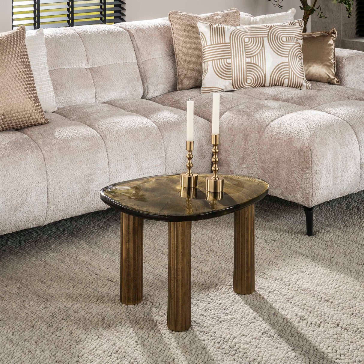 Salontafel Aura M Antiek Goud 62x45 cm
