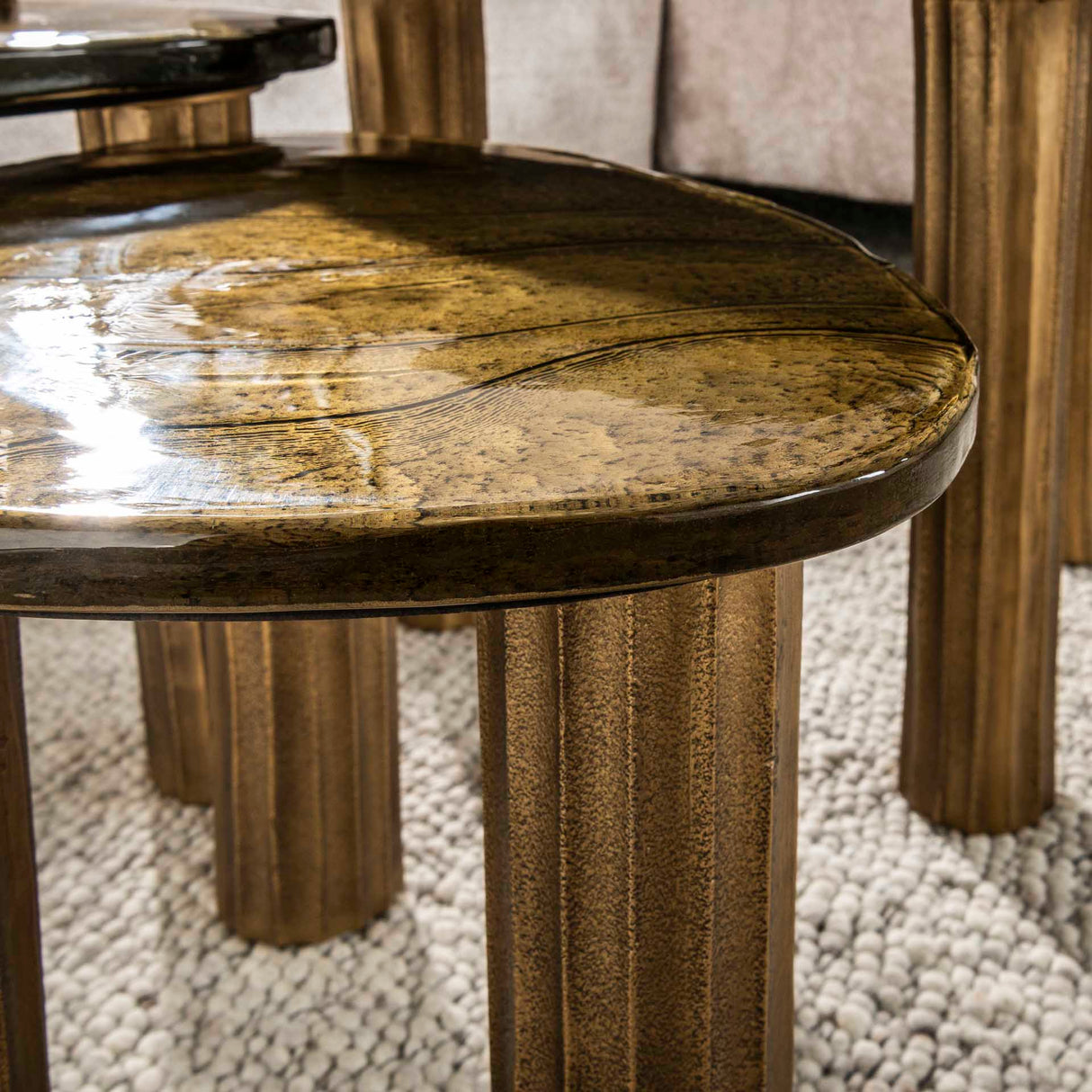 Salontafel Aura L Antiek Goud 70x59 cm