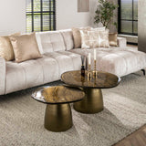 Salontafel Set Aurora Antiek Goud Set van 2