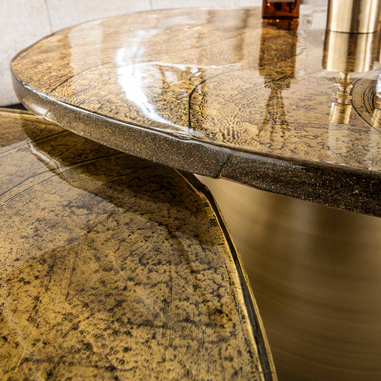 Salontafel Set Aurora Antiek Goud Set van 2