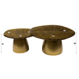 Salontafel Set Aurora Antiek Goud Set van 2