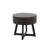 Table basse ronde Caro en bois d'acacia Ø50 cm noir