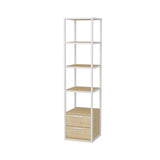 Boekenkast Robbins White Wit Eik Melamine 39x160x39 cm