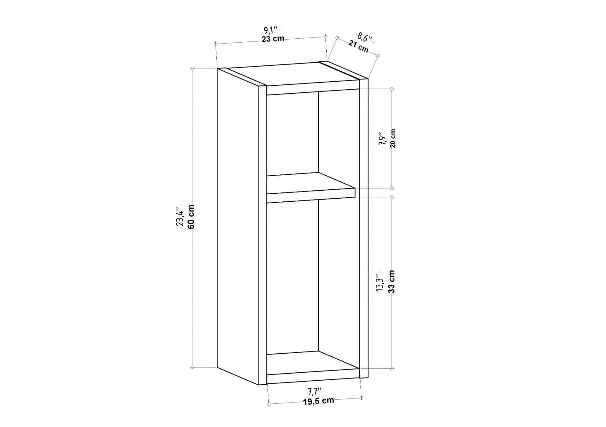 Sault wandrek eikenlook 59,6 cm Melamine gecoat houtcomposiet