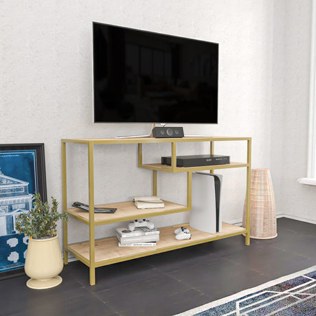 TV Meubel Robbins Gold Goud Eik Melamine 120x75x39 cm