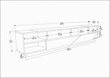 TV Meubel Rhodes Wit Melamine 240x47,4x37,1 cm