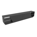 Meubles de télévision rhodes anthracite mélamine 240x47.4x37.1 cm