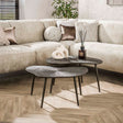 Salontafels - Salontafelset Jax Organisch Brons Donkerbruin Set van 2 - Dimehouse