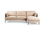 Hoekbank Sidney stof beige rechts