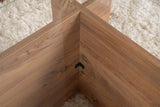 Table basse moderne rectangulaire Vetroni aspect pin de l'Atlantique - Verre - 105x65 cm 