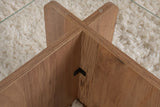 Table basse en mélamine de pin atlantique verre opale 105x65x30 cm 