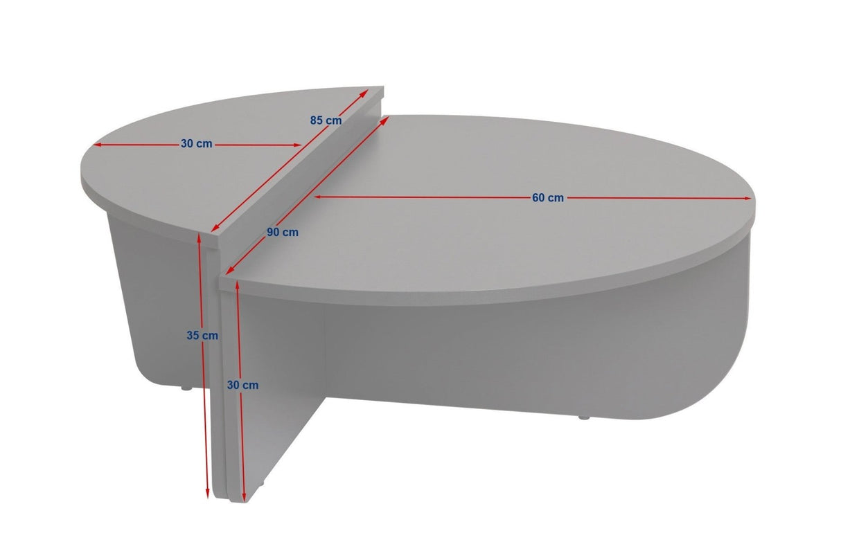 Table basse ronde As vert mélamine 90 cm Orin 