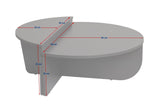 Table basse ronde As vert mélamine 90 cm Orin 