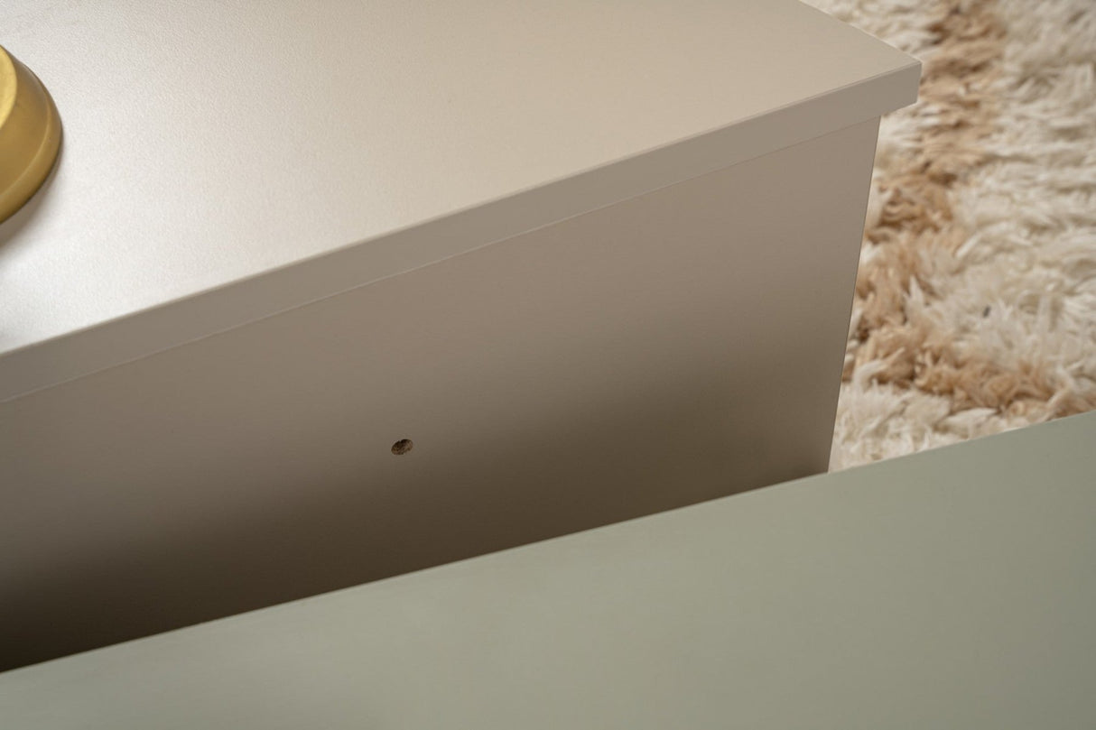Table basse ronde As vert mélamine 90 cm Orin 