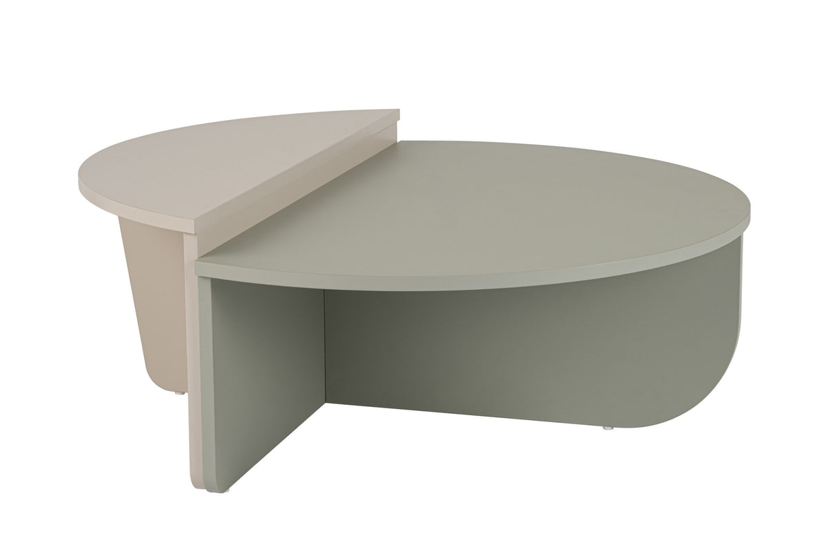 Table basse ronde As vert mélamine 90 cm Orin 